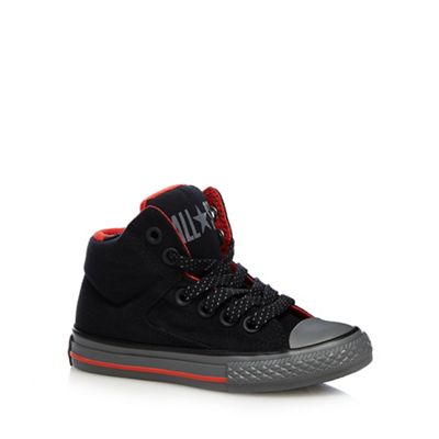 Boys' black hi-top 'All-Star' lace up shoes